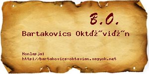 Bartakovics Oktávián névjegykártya